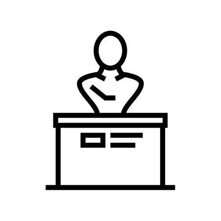 statue exhibit line icon vector. statue exhibit sign. isolated contour symbol black illustrationのイラスト素材