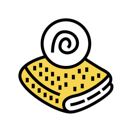 felt fabric color icon vector. felt fabric sign. isolated symbol illustrationのイラスト素材