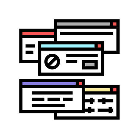 computer customization color icon vector. computer customization sign. isolated symbol illustrationのイラスト素材