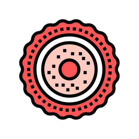 egg cell color icon vector. egg cell sign. isolated symbol illustrationのイラスト素材
