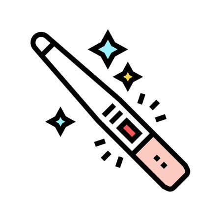 pregnancy test color icon vector. pregnancy test sign. isolated symbol illustrationのイラスト素材