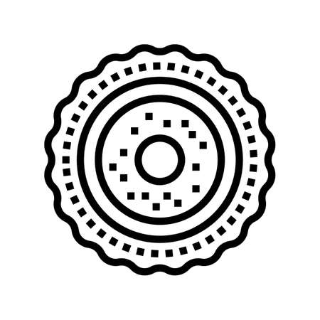 egg cell line icon vector. egg cell sign. isolated contour symbol black illustrationのイラスト素材