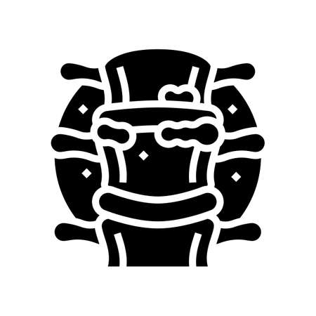 ridge gout glyph icon vector. ridge gout sign. isolated contour symbol black illustrationのイラスト素材