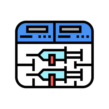 syringe pump color icon vector. syringe pump sign. isolated symbol illustrationのイラスト素材