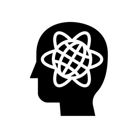 metaphysics philosophy glyph icon vector. metaphysics philosophy sign. isolated contour symbol black illustrationのイラスト素材
