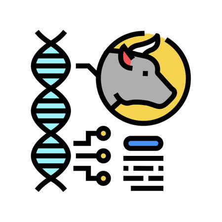 animal genetic color icon vector. animal genetic sign. isolated symbol illustrationのイラスト素材