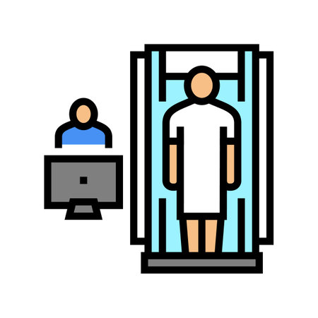 hospital cabinet radiology color icon vector. hospital cabinet radiology sign. isolated symbol illustrationのイラスト素材
