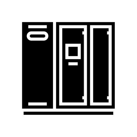 lamellar air compressor glyph icon vector. lamellar air compressor sign. isolated contour symbol black illustrationのイラスト素材