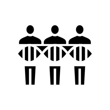people genetic glyph icon vector. people genetic sign. isolated contour symbol black illustrationのイラスト素材