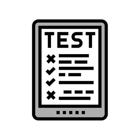 online test color icon vector. online test sign. isolated symbol illustrationのイラスト素材