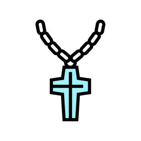 chains jewellery color icon vector. chains jewellery sign. isolated symbol illustrationのイラスト素材