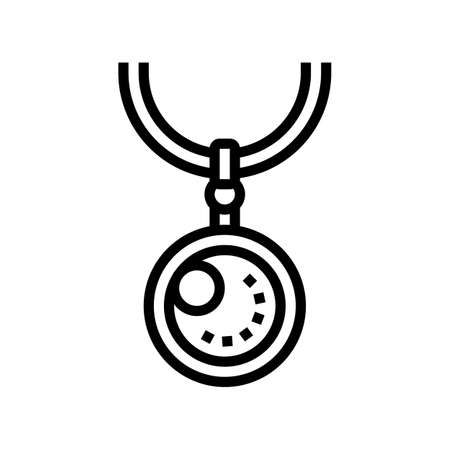 pendants jewellery line icon vector. pendants jewellery sign. isolated contour symbol black illustrationのイラスト素材