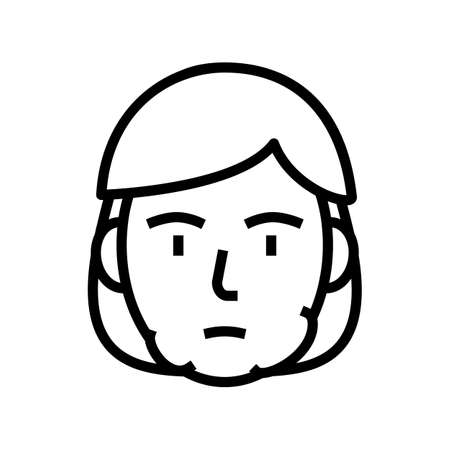 inflammation of submandibular lymph nodes line icon vector. inflammation of submandibular lymph nodes sign. isolated contour symbol black illustrationのイラスト素材