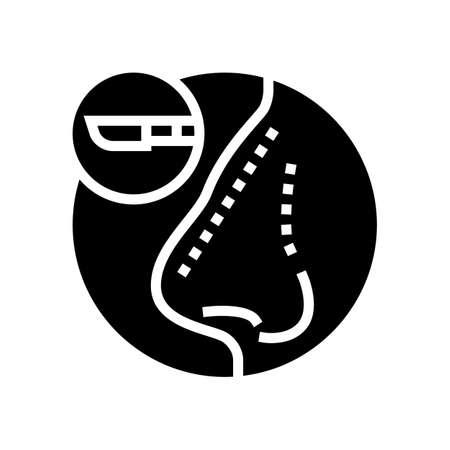 rhinoplasty treatment line icon vector. rhinoplasty treatment sign. isolated contour symbol black illustrationのイラスト素材