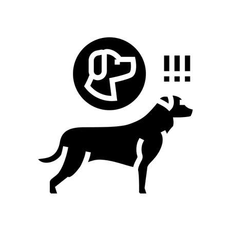 dog chasing animal line icon vector. dog chasing animal sign. isolated contour symbol black illustrationのイラスト素材
