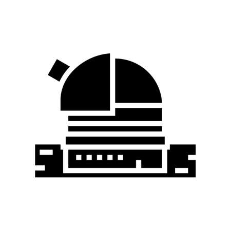 observatory planetarium line icon vector. observatory planetarium sign. isolated contour symbol black illustrationのイラスト素材