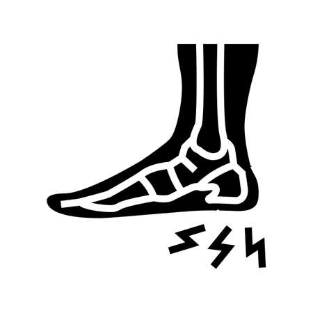 heel spur disease line icon vector. heel spur disease sign. isolated contour symbol black illustrationのイラスト素材