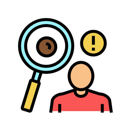 surveillance of moles color icon vector. surveillance of moles sign. isolated symbol illustrationのイラスト素材