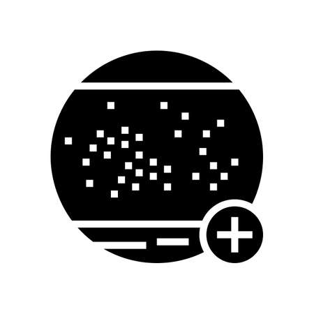 skin allergies and contact dermatitis clinic glyph icon vector. skin allergies and contact dermatitis clinic sign. isolated contour symbol black illustrationのイラスト素材