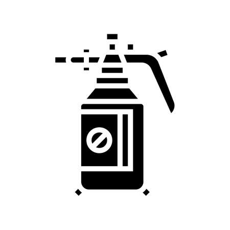 chemical treatment gardening glyph icon vector. chemical treatment gardening sign. isolated contour symbol black illustrationのイラスト素材