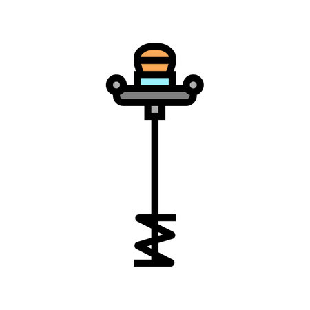 mixer concrete production equipment color icon vector. mixer concrete production equipment sign. isolated symbol illustrationのイラスト素材