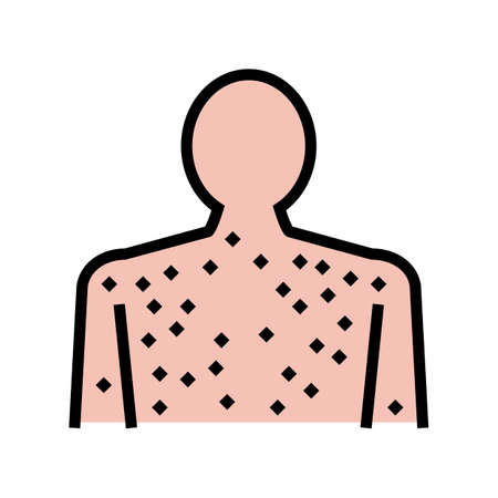 skin rash disease color icon vector. skin rash disease sign. isolated symbol illustrationのイラスト素材