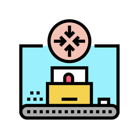 compression pharmaceutical production color icon vector. compression pharmaceutical production sign. isolated symbol illustrationのイラスト素材