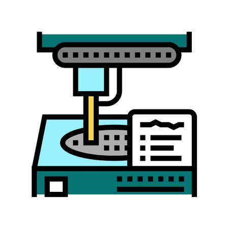 manufacturing factory equipment semiconductor color icon vector. manufacturing factory equipment semiconductor sign. isolated symbol illustrationのイラスト素材