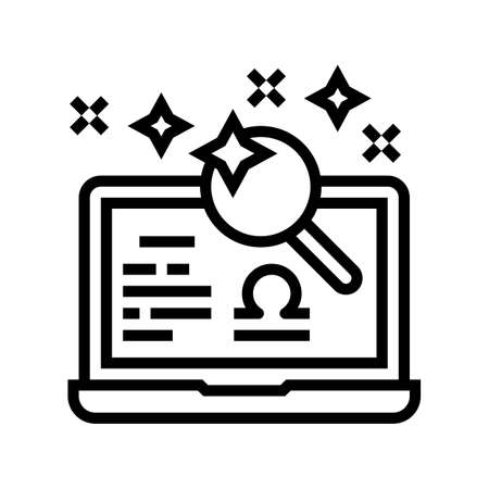 horoscope leisure line icon vector. horoscope leisure sign. isolated contour symbol black illustrationのイラスト素材