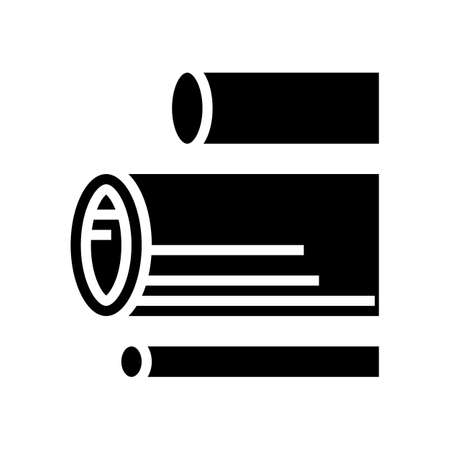 water pipes concrete glyph icon vector. water pipes concrete sign. isolated contour symbol black illustrationのイラスト素材