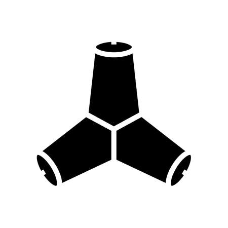 breakwater concrete glyph icon vector. breakwater concrete sign. isolated contour symbol black illustrationのイラスト素材