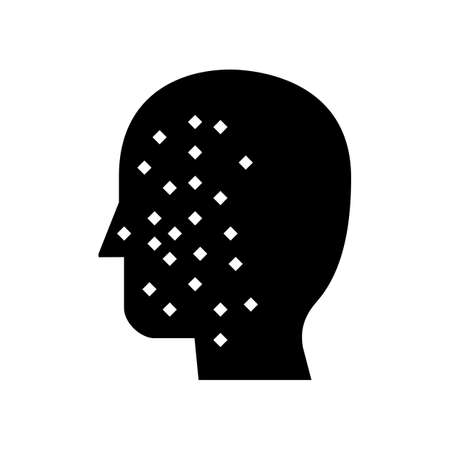 acne disease glyph icon vector. acne disease sign. isolated contour symbol black illustrationのイラスト素材