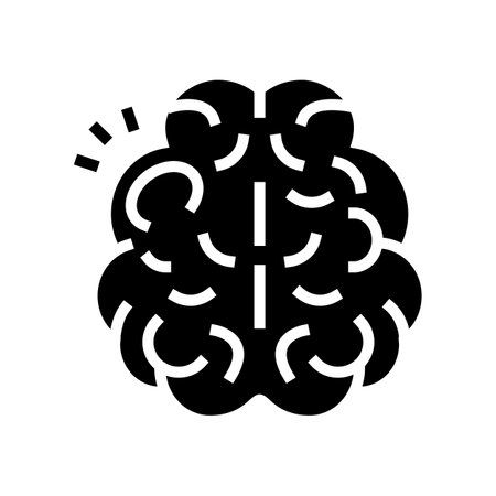 stroke brain disease glyph icon vector. stroke brain disease sign. isolated contour symbol black illustrationのイラスト素材