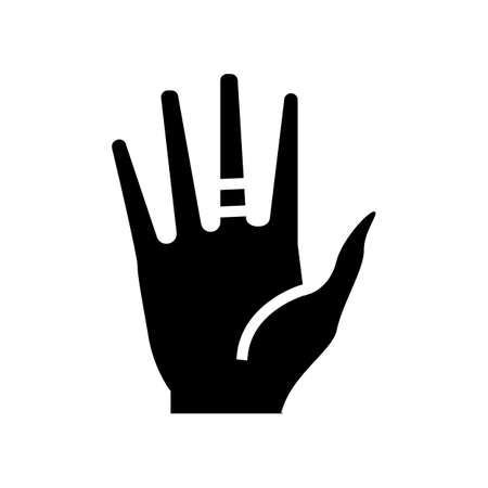 contact dermatitis glyph icon vector. contact dermatitis sign. isolated contour symbol black illustrationのイラスト素材