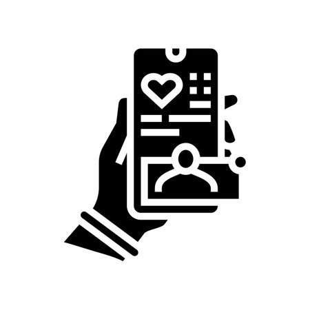 social network leisure glyph icon vector. social network leisure sign. isolated contour symbol black illustrationのイラスト素材