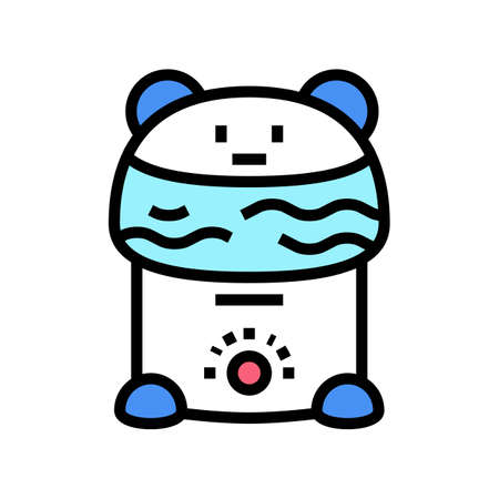 humidifier device baby color icon vector. humidifier device baby sign. isolated symbol illustrationのイラスト素材