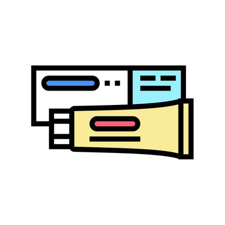 ointment cream baby color icon vector. ointment cream baby sign. isolated symbol illustrationのイラスト素材