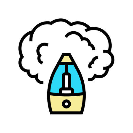 humidifier device color icon vector. humidifier device sign. isolated symbol illustrationのイラスト素材