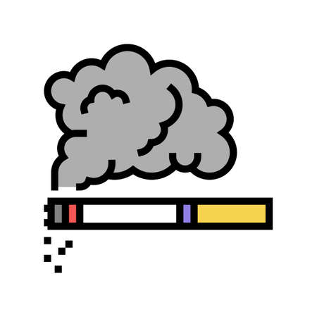 tobacco smoke color icon vector. tobacco smoke sign. isolated symbol illustrationのイラスト素材