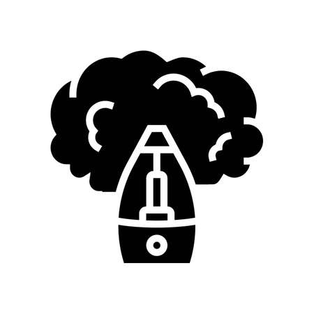 humidifier device glyph icon vector. humidifier device sign. isolated contour symbol black illustrationのイラスト素材