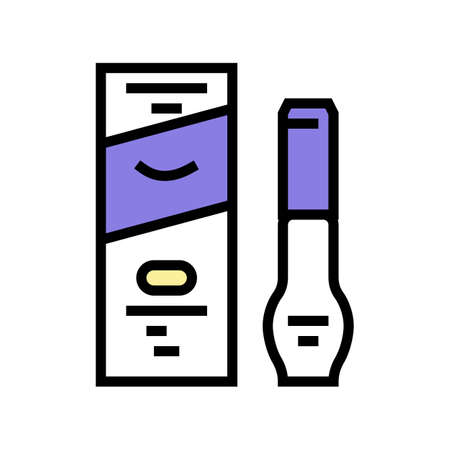 degreaser liquid for eyelashes color icon vector. degreaser liquid for eyelashes sign. isolated symbol illustrationのイラスト素材