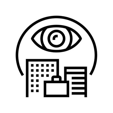 open operations line icon vector. open operations sign. isolated contour symbol black illustrationのイラスト素材