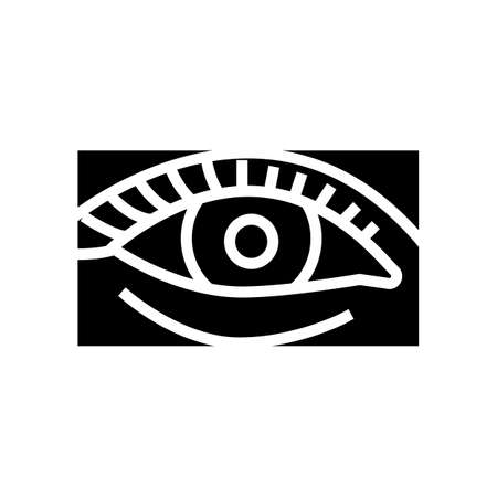 natural woman eyelashes glyph icon vector. natural woman eyelashes sign. isolated contour symbol black illustrationのイラスト素材