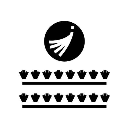 false eyelashes set glyph icon vector. false eyelashes set sign. isolated contour symbol black illustrationのイラスト素材