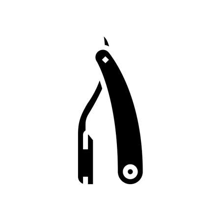 dangerous razor glyph icon vector. dangerous razor sign. isolated contour symbol black illustrationのイラスト素材