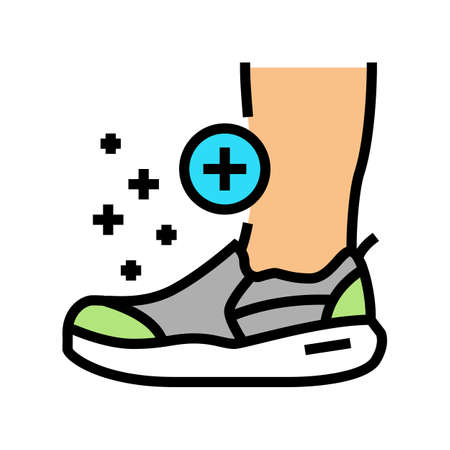 orthopedic shoes for feet color icon vector. orthopedic shoes for feet sign. isolated symbol illustrationのイラスト素材