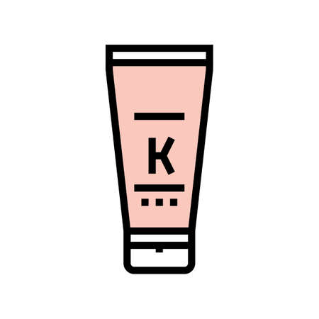 oil keratin tube color icon vector. oil keratin tube sign. isolated symbol illustrationのイラスト素材
