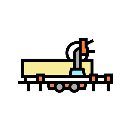 saw trailer color icon vector. saw trailer sign. isolated symbol illustrationのイラスト素材