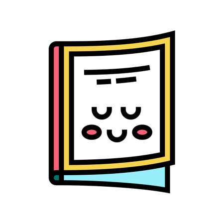 magazine children library color icon vector. magazine children library sign. isolated symbol illustrationのイラスト素材