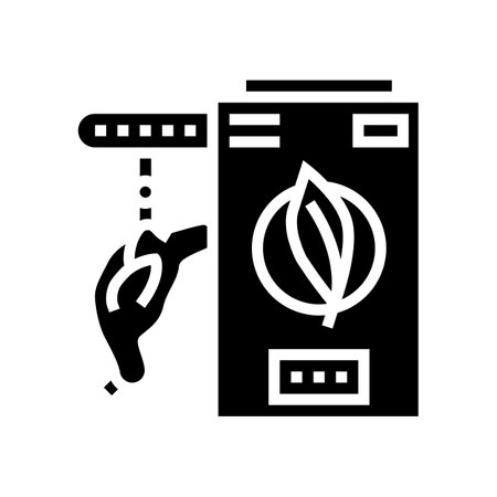 chicken feather pluck machine glyph icon vector. chicken feather pluck machine sign. isolated contour symbol black illustrationのイラスト素材